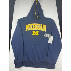 Colosseum Michigan Hoodie L Navy Blue Embroidered Wolverines NCAA Sweatshirt